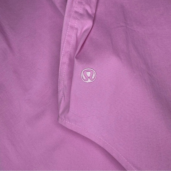 Lululemon Cotton Blend Poplin Button Down Shirt Vitapink Size Large NWT - Picture 12 of 14